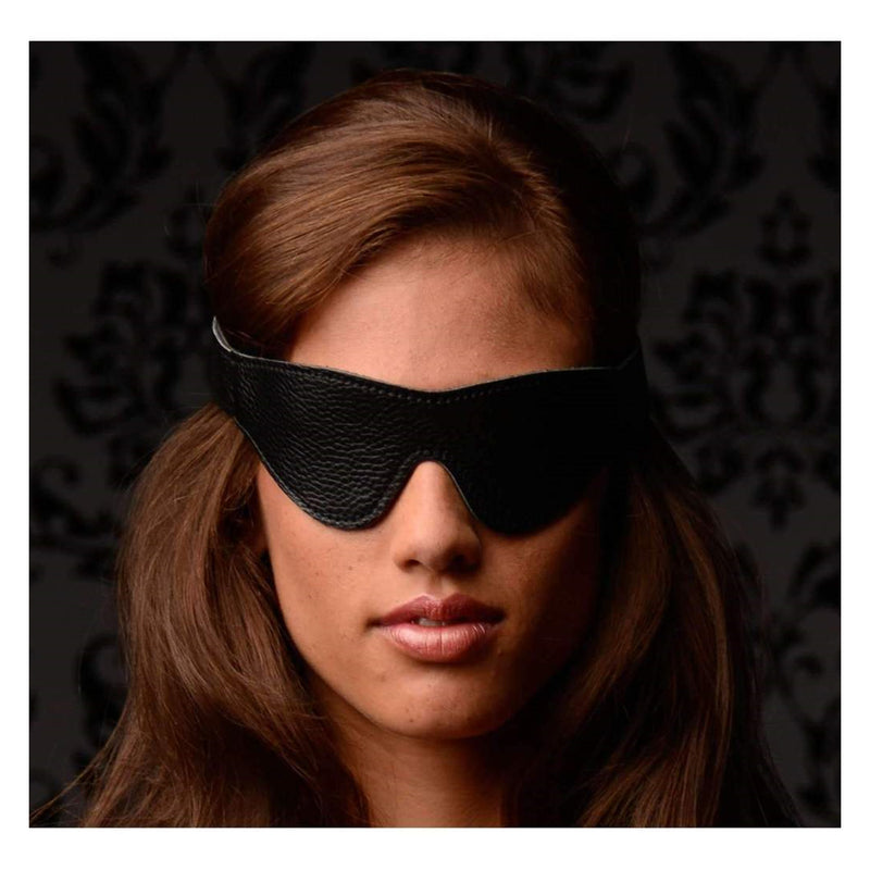 Greygasms Onyx Leather Blindfold (Limited Period Sale)