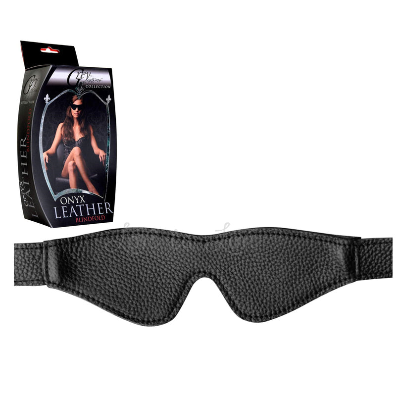 Greygasms Onyx Leather Blindfold (Limited Period Sale)