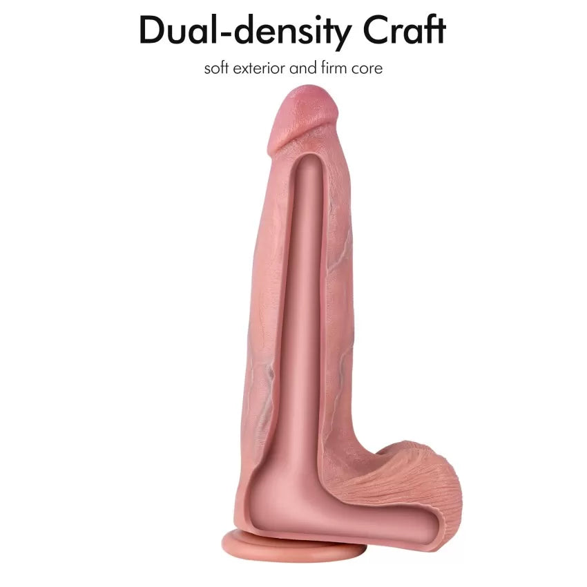 Hismith 13.5" Giant Dual Layered Silicone Dildo with Suction Cup & Removable Kliclok