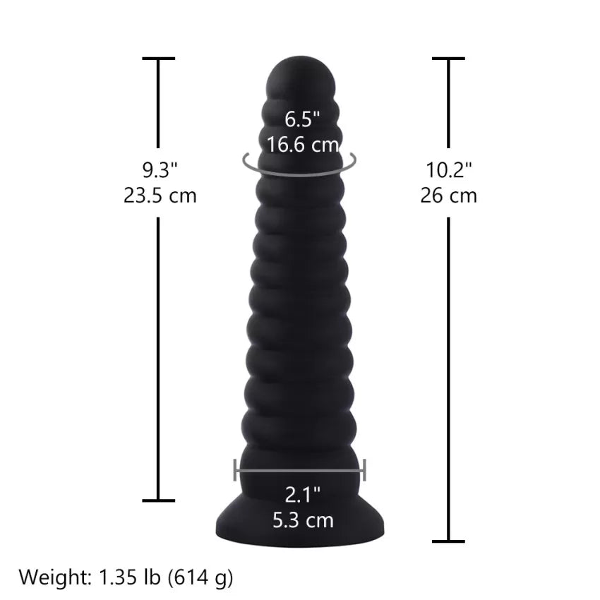 Hismith 10.2" Tower Shaped Anal Dildo with Suction Cup & Removable Kliclok
