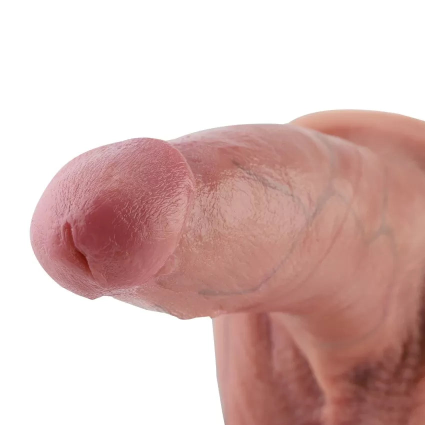 Hismith 9.3" Ultra Realistic Dual Layered Silicone Dildo with Lifelike Glans, Shaft & Balls