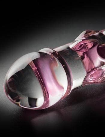 Icicles No. 6 Hand Blown Glass Massager With 8.5 Inch Pebbled And Ridged Shaft (Limited Period Sale)