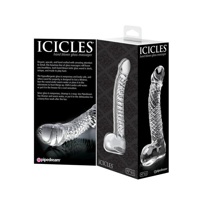 Icicles No. 61 Hand Blown Glass Massager