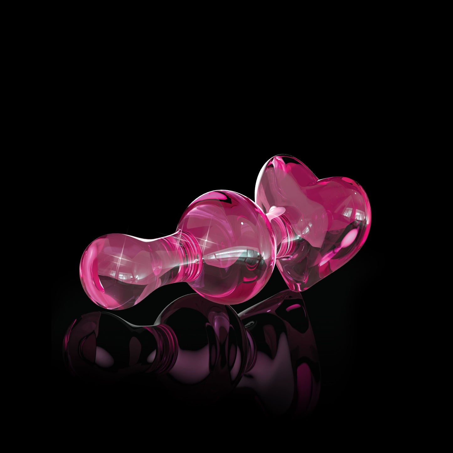 Icicles No. 75 Pink Heart Hand Blown Glass Massager