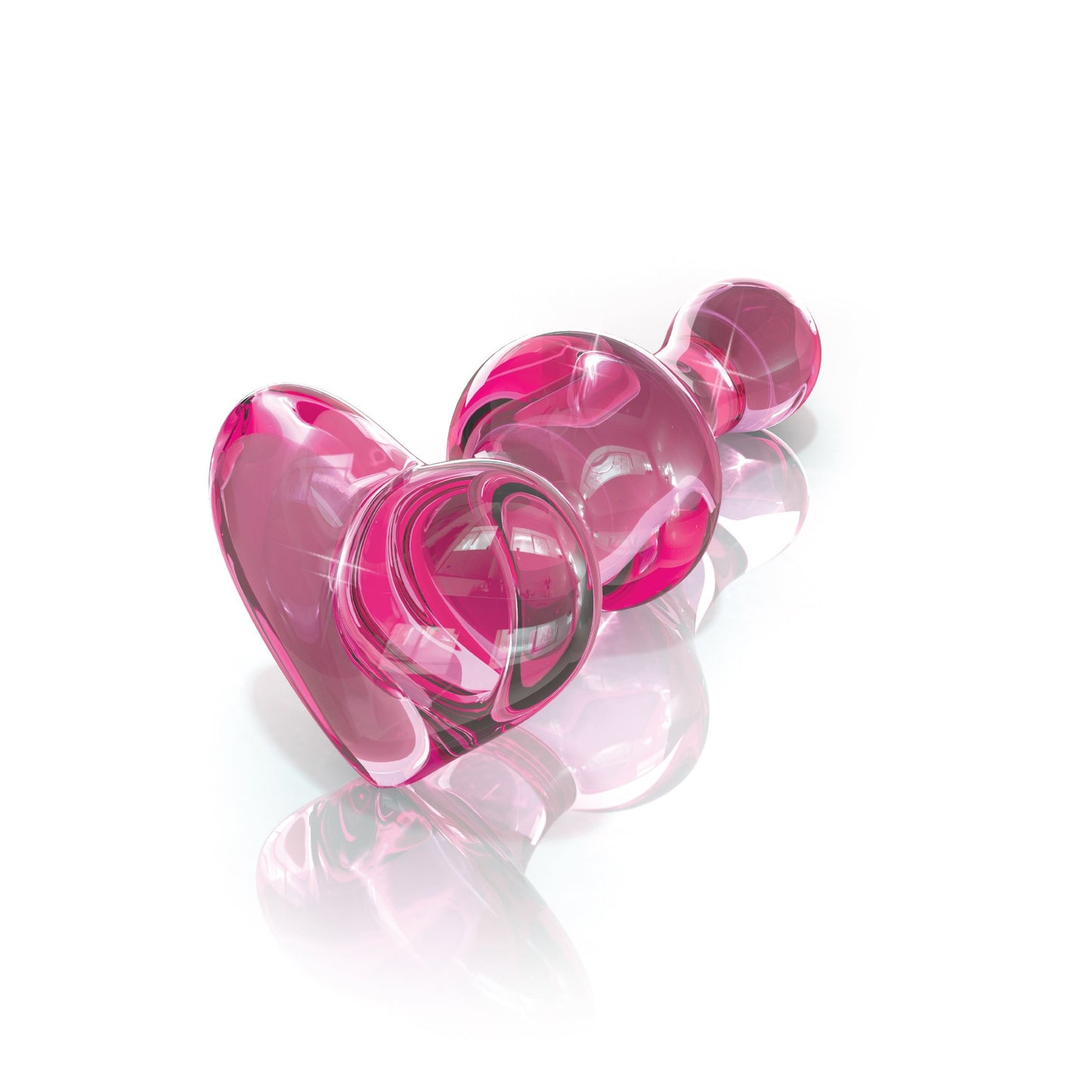 Icicles No. 75 Pink Heart Hand Blown Glass Massager