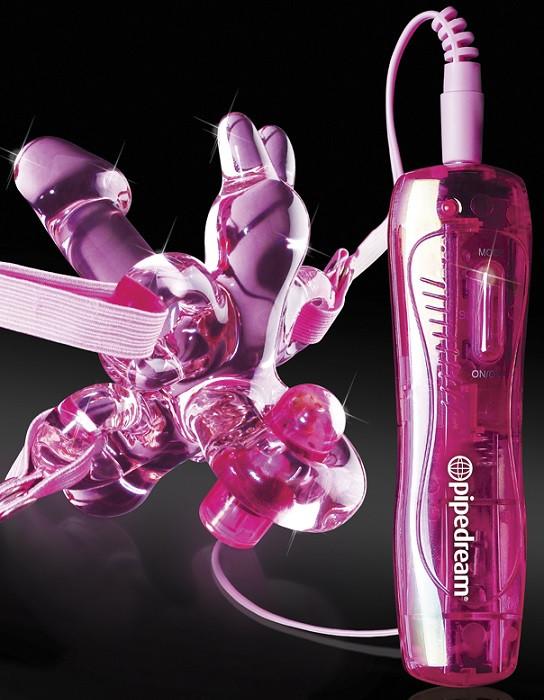 Icicles No. 34 - 10-Function Vibrating Hands-Free Strap-On [Last Piece Clearance Sale] *