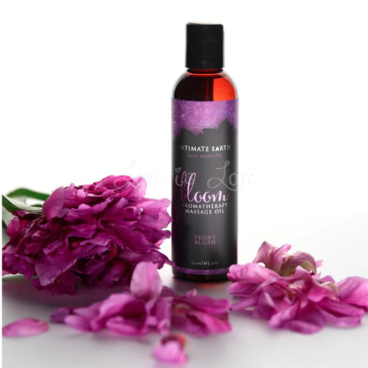 Intimate Earth Aromatherapy Massage Oil 120 ML Honey Almond or Bloom Peony Blush or Heaven Hazelnut Biscotti
