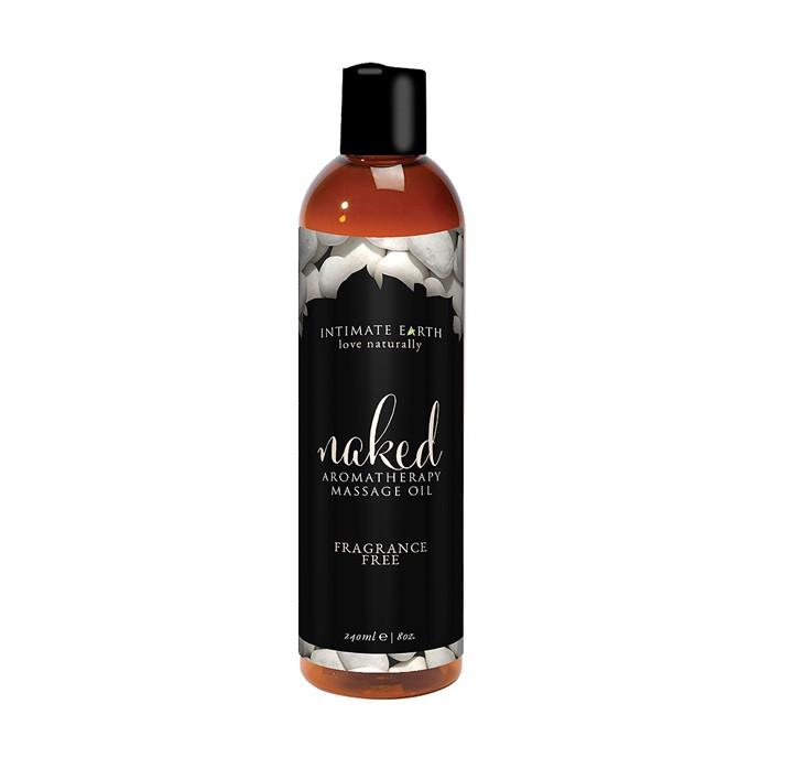 Intimate Earth Naked Aromatherapy Massage Oil Fragrance Free 4 oz or 8 oz