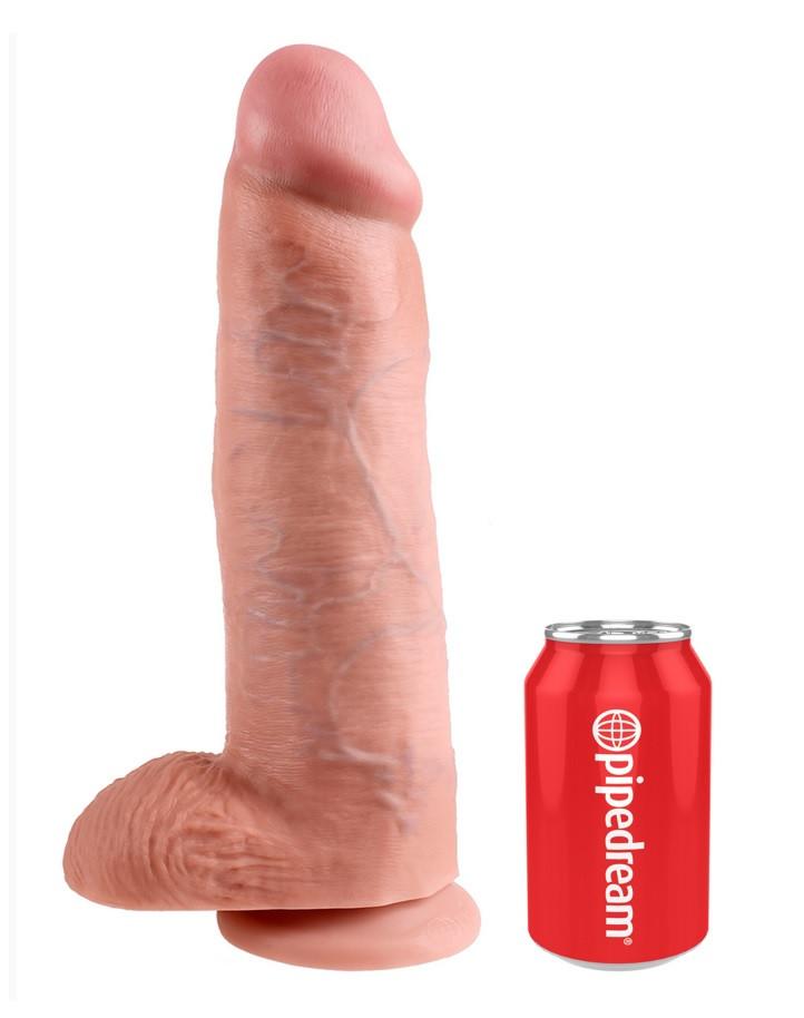 King Cock 12 Inch Cock With Balls (In New RealDeal Lifelike Skin)