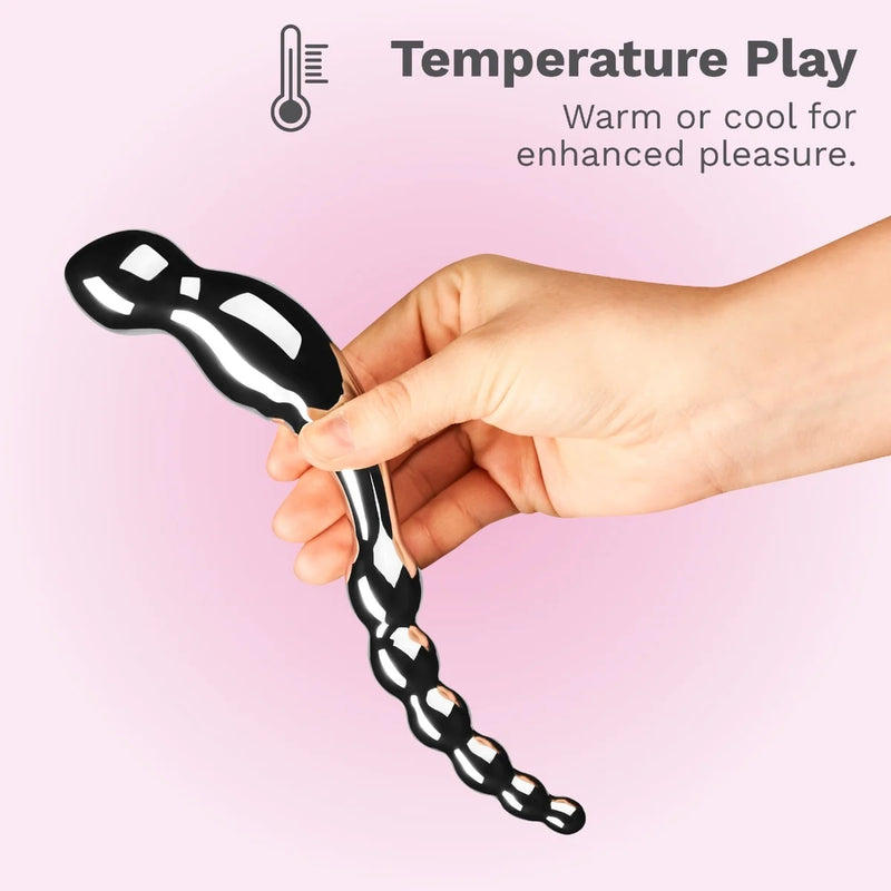 Le Wand Stainless Steel Swerve Double-Ended Pleasure Massager (Smooth and Sleek Dynamic)