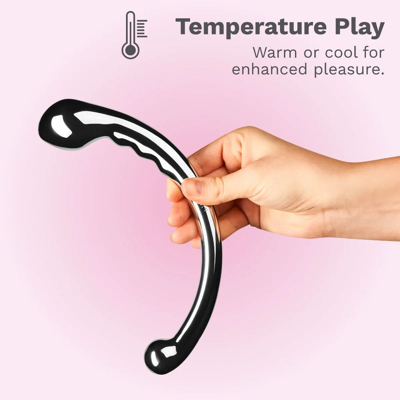 Le Wand Stainless Steel Hoop G-spot or P-spot Dual Ended Massager
