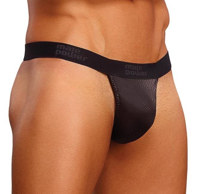 Male Power Micro G-String V Black Cobra SM or LXL
