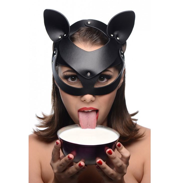 Master Series Bad Kitten Leather Cat Mask