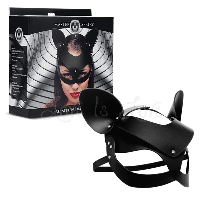 Master Series Bad Kitten Leather Cat Mask