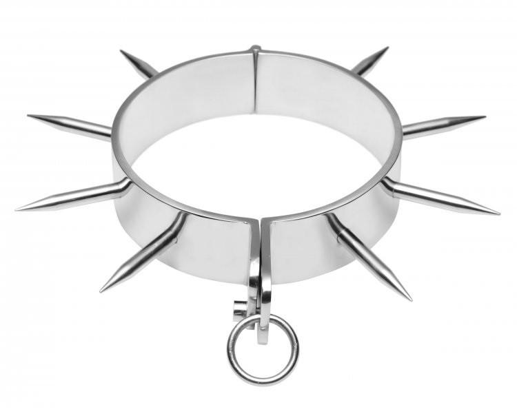 Master Series Heavy Duty Stainless Steel Spiked Collar