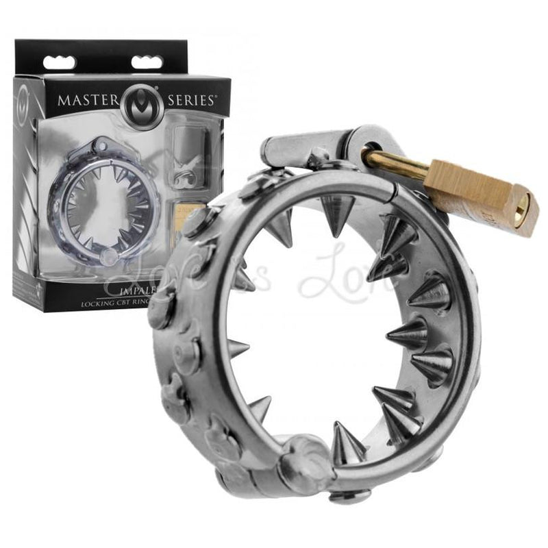 Master Series Impaler Locking CBT Ring with Spikes 1.6 Inch