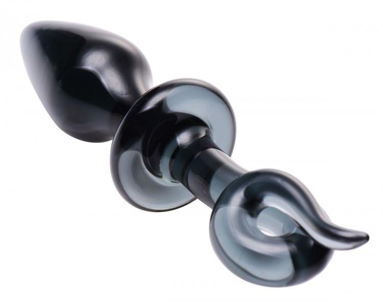 Master Series Swine Pig Tail Glass Anal Plug