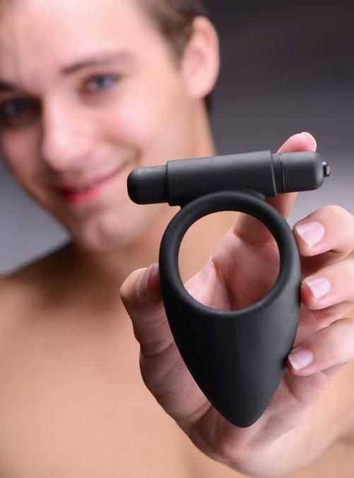 Master Series Vibro Silicone Vibrating Cock Ring With Taint Teaser [Clearance SALE*]