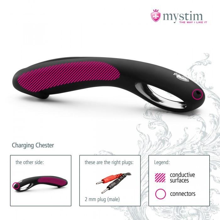 Mystim E-stim Charging Chester Silicone Dildo