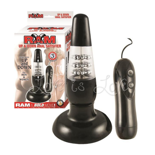 Nasstoys Ram Up & Down Anal Satisfier 3 Speed Waterproof Black [Clearance*]