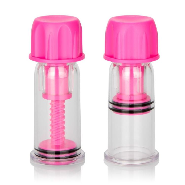 Nipple Play Vacuum Twist Suckers Black or Pink