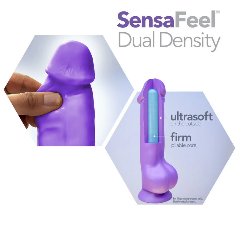 Blush Neo Dual Density Cock With Balls 6 Inch Neon Green or Neon Pink