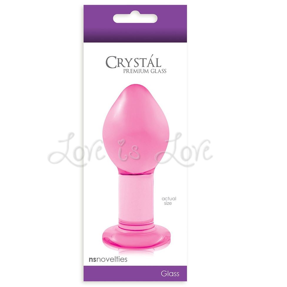 NS Novelties Crystal Premium Glass Pink 4 Inch Large (Limited Period Sale)