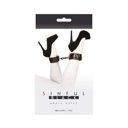 NS Novelties Sinful Ankle Cuffs Black or Pink