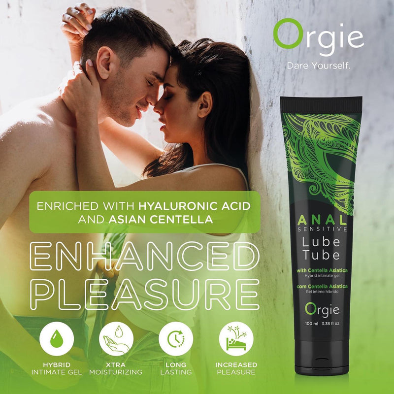 Orgie Anal Sensitive or Comfort Lube Tube Hybrid Intimate Gel 100 ML 3.4 FL OZ