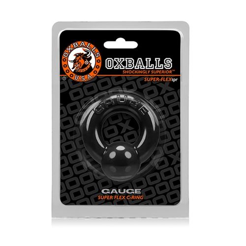 Oxballs Gauge Cock Ring Black or Steel or Police Blue