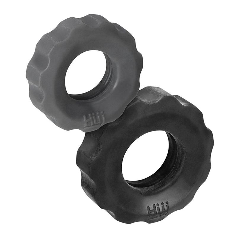 Oxballs Hunkyjunk Cog 2-Size 2-Pack C-Rings Tar/Stone