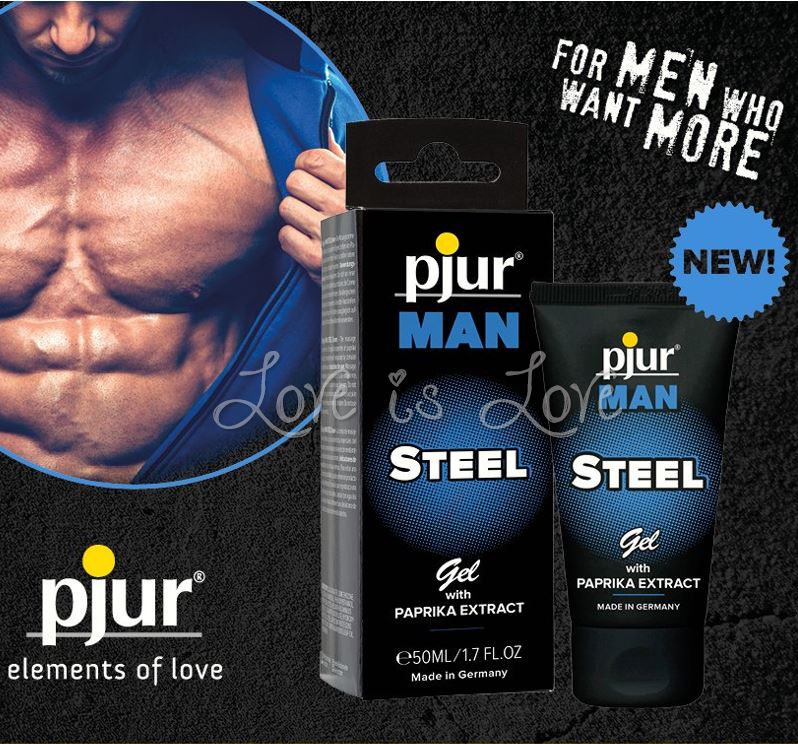 Pjur Man STEEL Gel 50 ML 1.7 FL OZ (New Packaging)