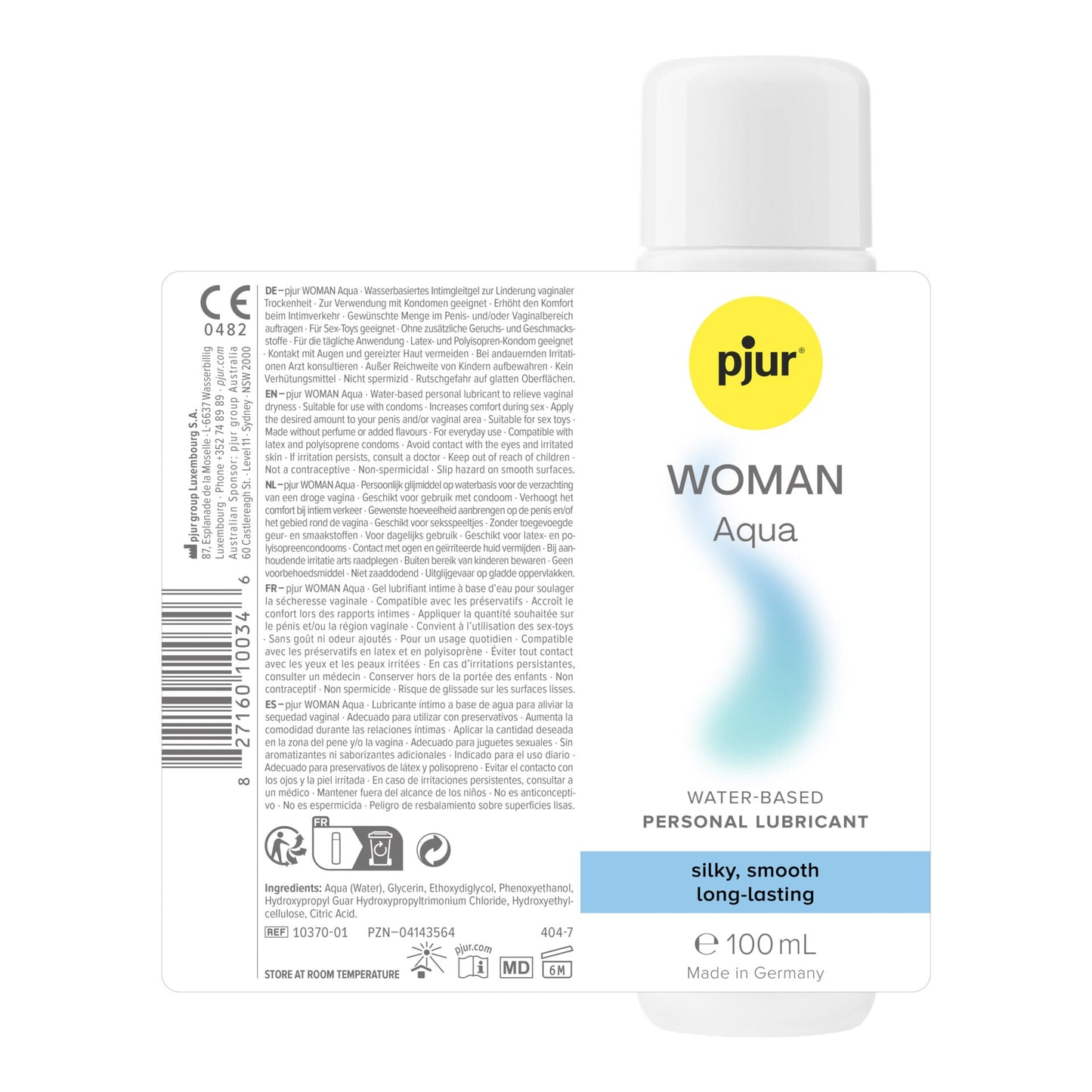 Pjur Woman Aqua Water-Based Lube 100 ml 3.4 fl oz (Latest New Packaging)