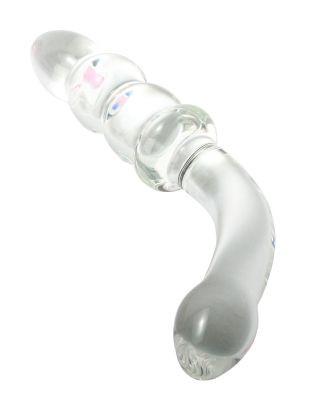 Prisms Erotic Glass Hamsa Glass Dildo Clear or Pink