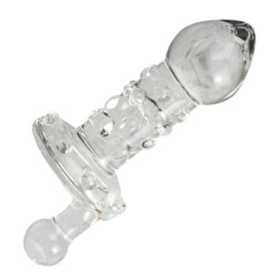 Prisms Erotic Glass Lila Nubbed Rotator Glass Plug