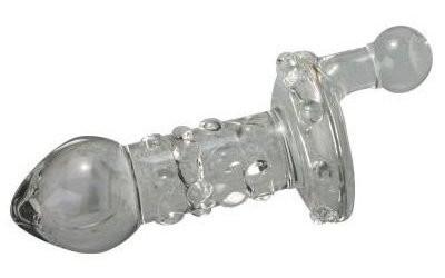 Prisms Erotic Glass Lila Nubbed Rotator Glass Plug