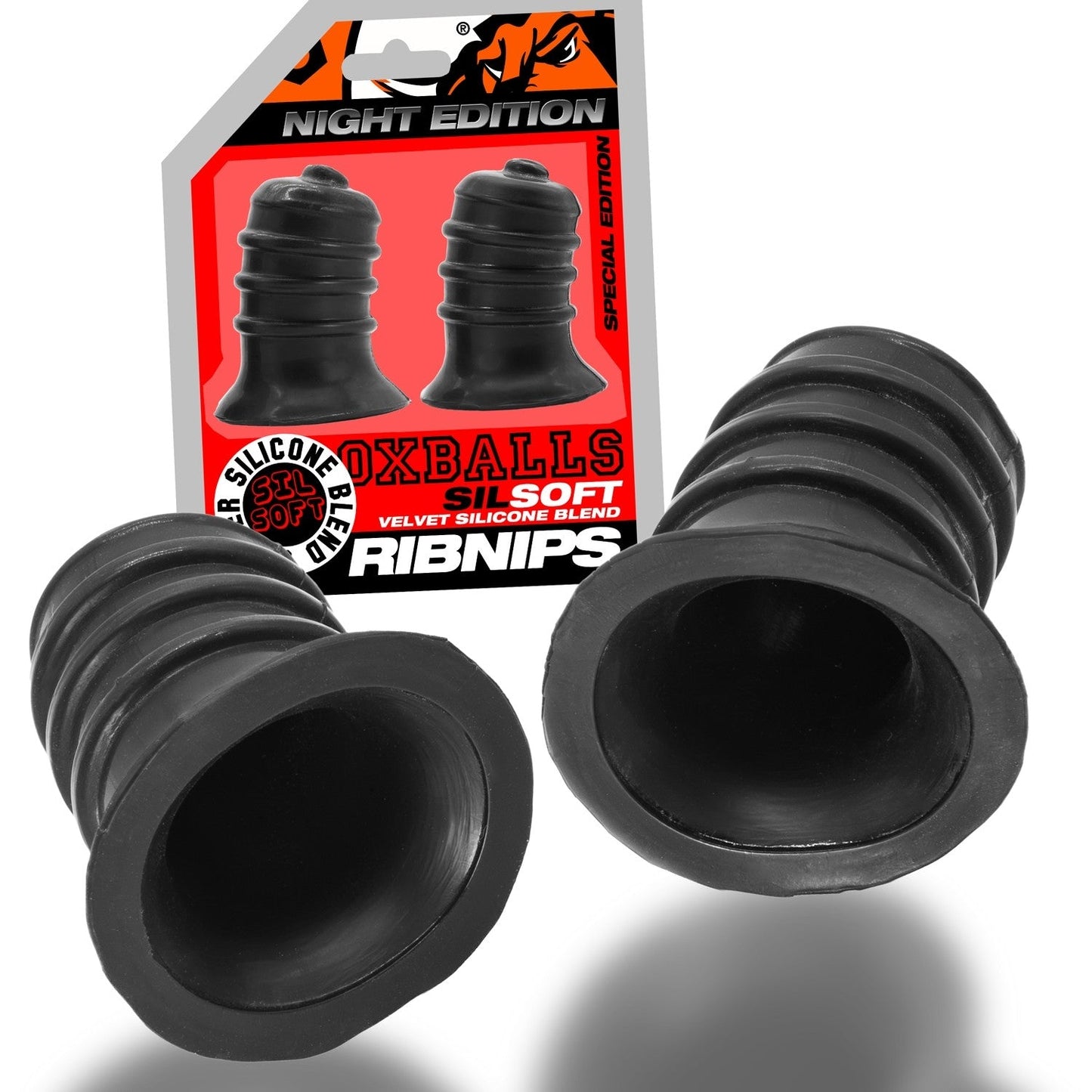 Oxballs Ribnips Curved Gripper Nipple Suckers Night Edition