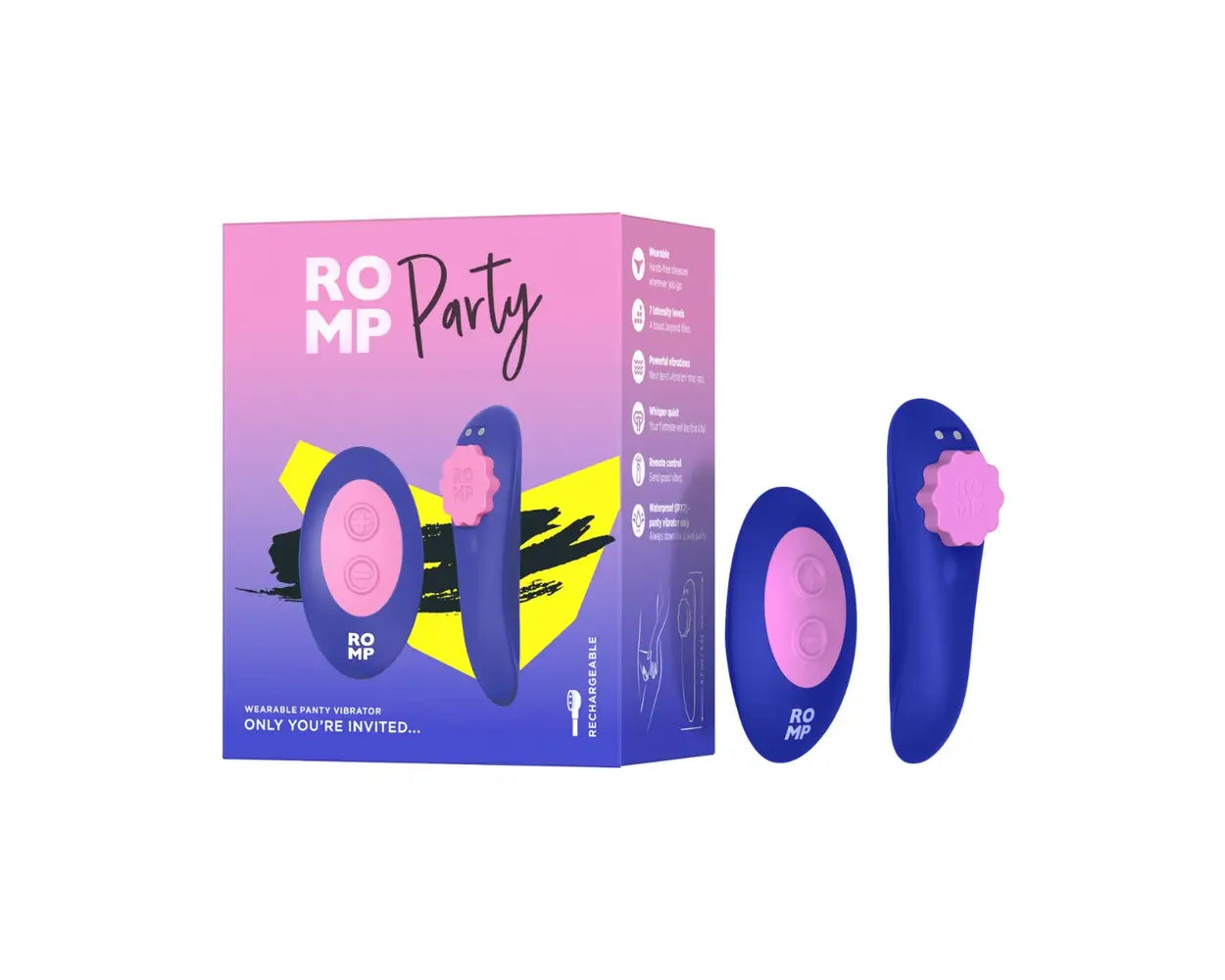 Romp Party Rechargeable Wearable Panty Vibrator Only You're Invited
