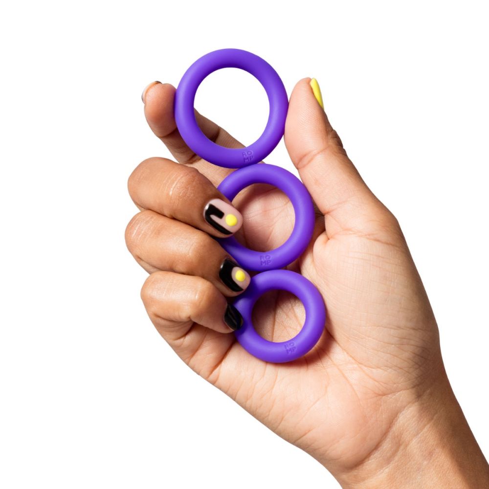 Romp Remix Trio Penis Rings Triple The Thrill 3-Piece Silicone Cock Rings
