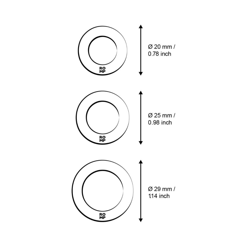Romp Remix Trio Penis Rings Triple The Thrill 3-Piece Silicone Cock Rings