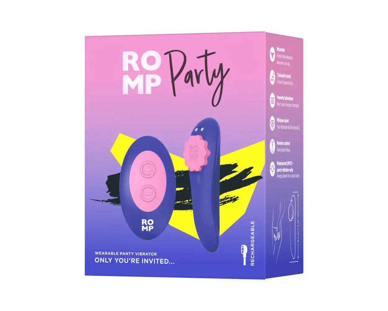 Romp Party Rechargeable Wearable Panty Vibrator Only You're Invited