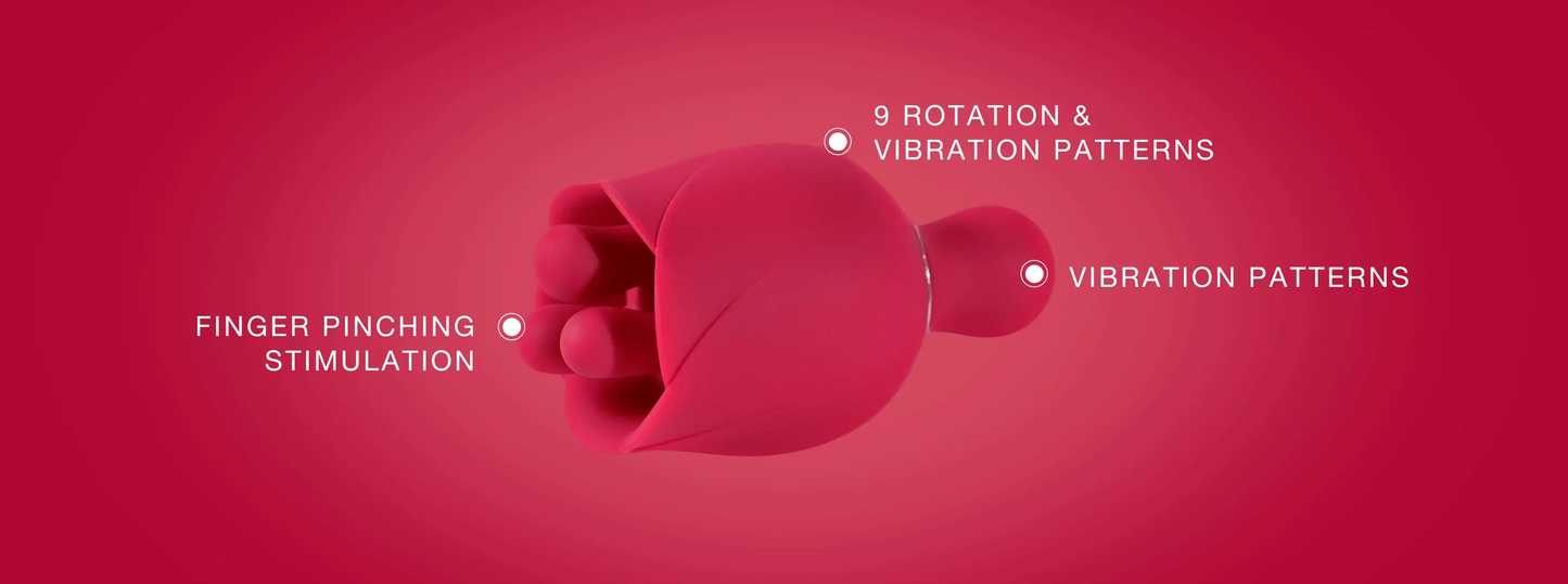 Honey Play Box Rosewyn Rotating Rose Toy Vibrator & Pinpoint Stimulator