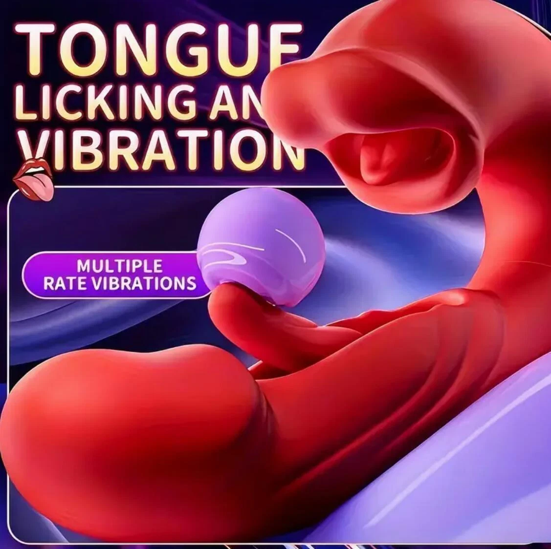 Flickering Lips G-Spot Flicking and Licking Rabbit Vibrator