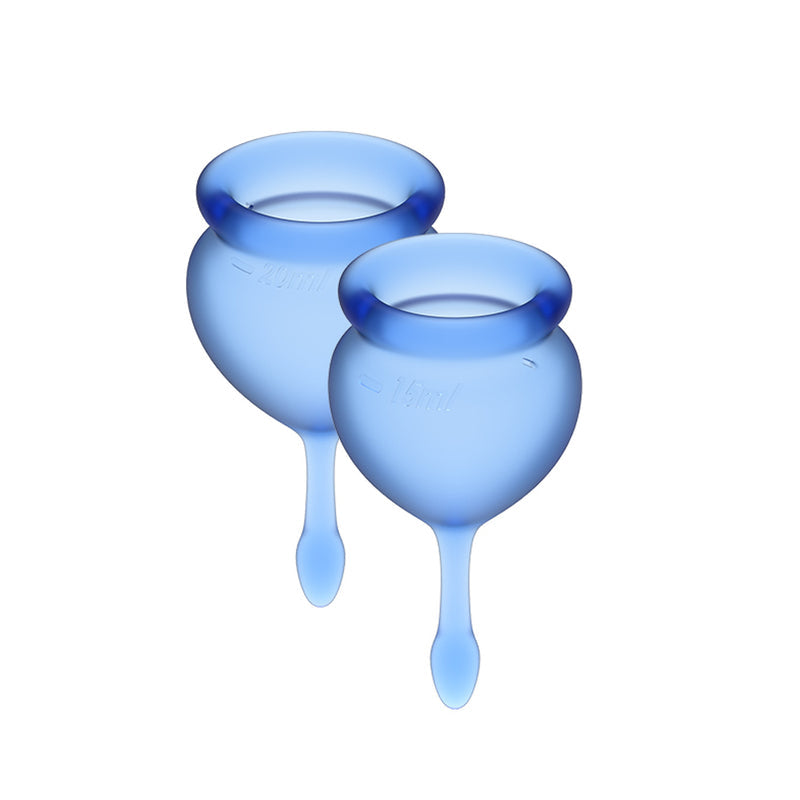 Satisfyer Feel Good Menstrual Cup Set Dark Blue (Limited Period Sale)