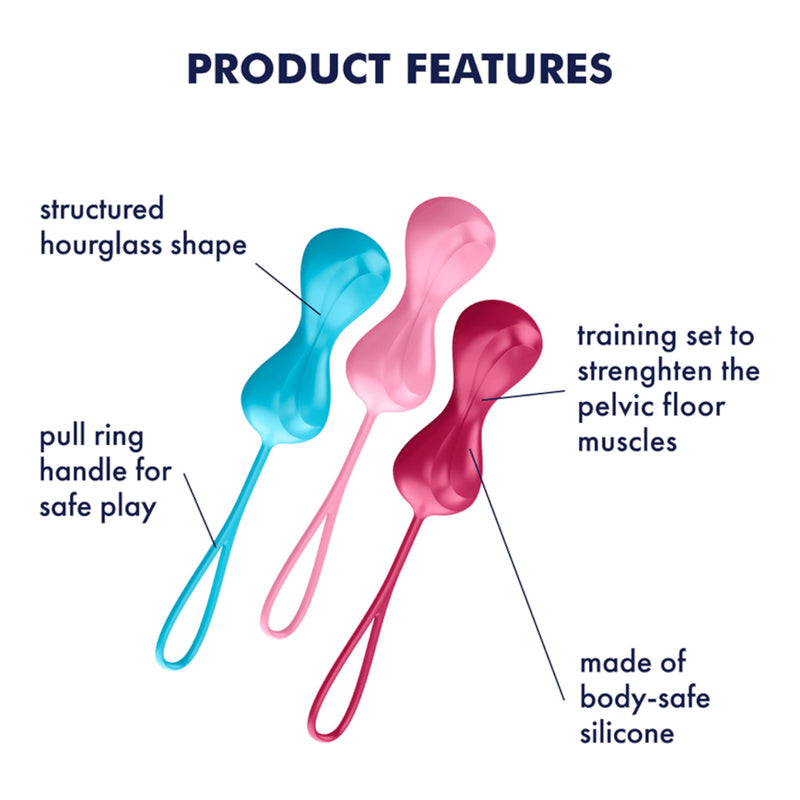 Satisfyer Balls C02 Double Power Balls Kegel Training 3pcs Set [Limited Time Offer]