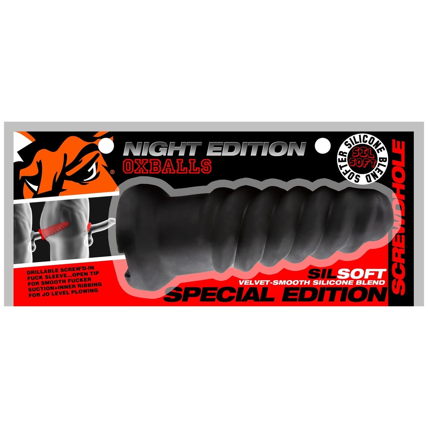 Oxballs Screwdhole Screw-shape Fuckable Hole-Filler Night Edition
