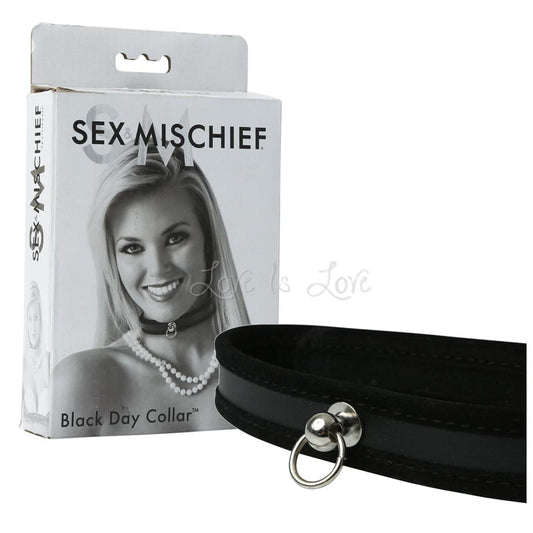 Sex & Mischief Black Day Collar (Limited Period Sale)