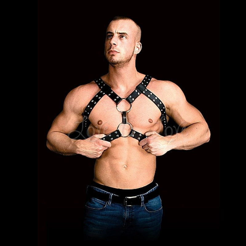 Shots Ouch! Andres Masculine Masterpiece Male Harness Black
