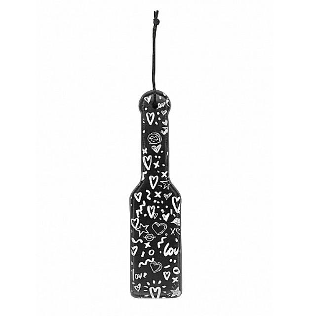 Shots Ouch! Love Street Art Fashion Printed Paddle Black