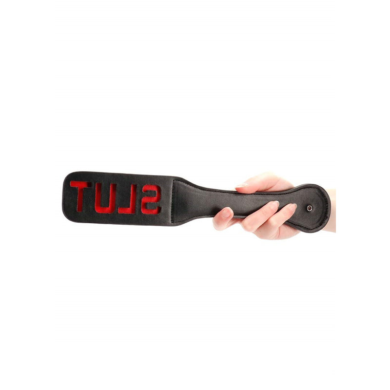 Shots Ouch! Paddle SLUT Black